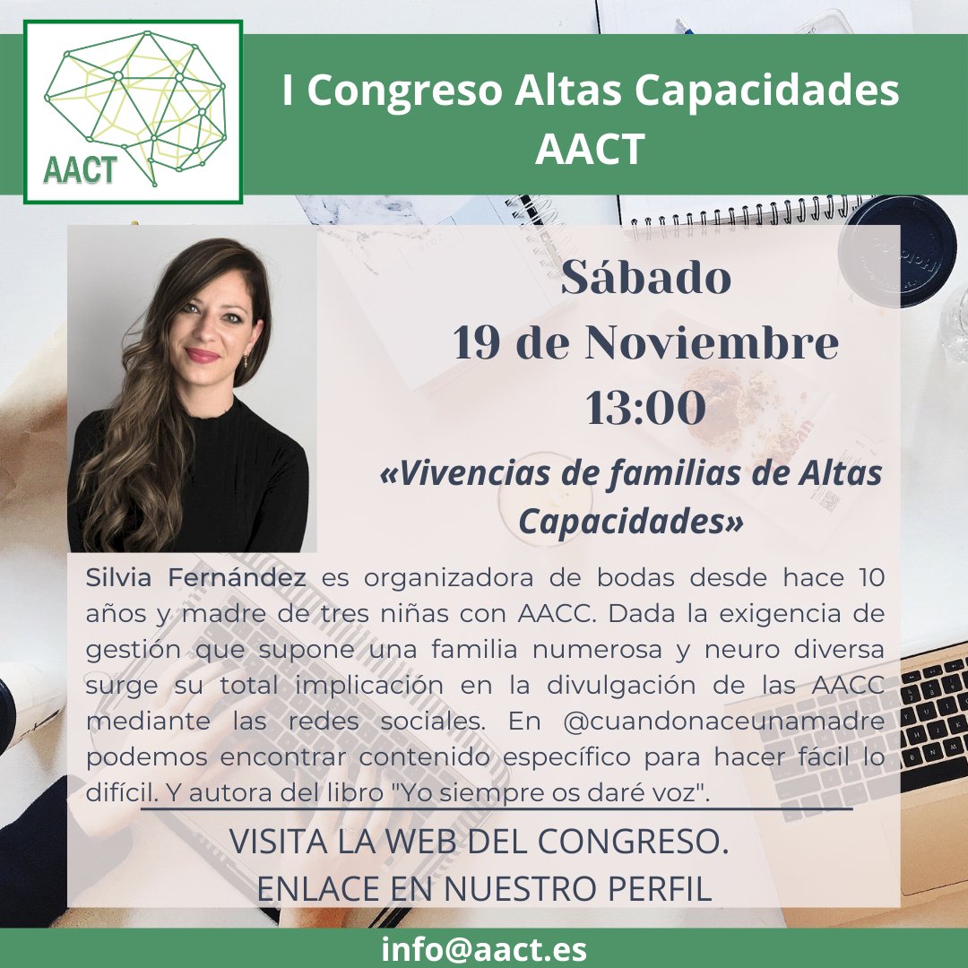 El Sábado dentro del apartado viviendo las altas capacidades tendremos con nosotros a Silvia Fernandez, dando voz a las familias de peques de aacc, No os lo perdais