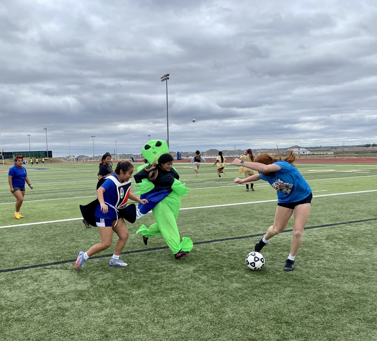 1st annual Lady Lobo Halloween practice was hilarious 🎃😂👻