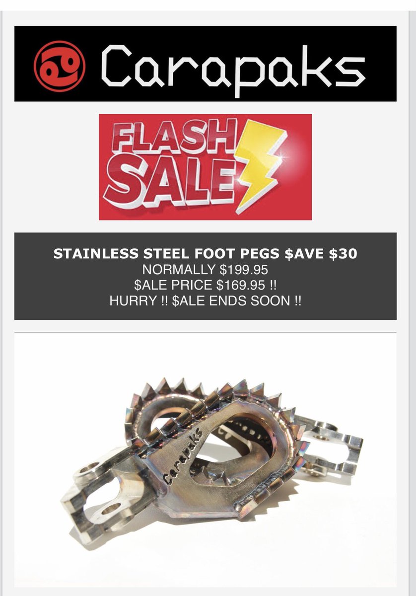 100PerCentMoto's tweet photo. 4 day flash sale !! ⚡️💲
👉 https://t.co/NUNwUjzRUx https://t.co/C1l38va4QK
