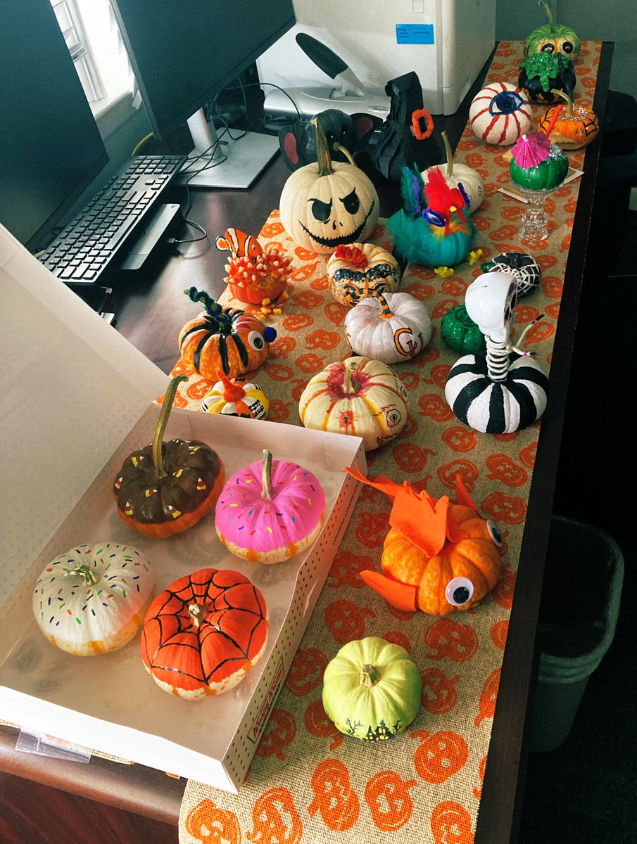GoCamelsRules's tweet photo. Preview of the contestants entered into the CU Athletics staff mini pumpkin decorating contest...

All entries have gotten their glamour shots and ballots will go out to staff &amp; student-athletes soon! 🎃💀👻😃 https://t.co/NDWA0pQXvK