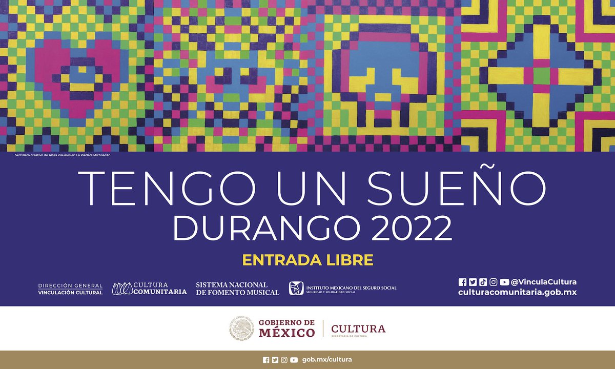 miguelespino's tweet photo. TENGO UN SUEÑO DURANGO 2022 #SemillerosCreativos #CulturaComunitaria #TengoUnSueño2022 https://t.co/JoJLgWNk6b