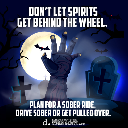 #DC, if you’re sipping a potion, drinking something boo-zy 👻, or indulging in a witch’s brew, DON’T get behind the wheel. Call a sober friend, rideshare, or taxi—to get you home safely & ensure your #Halloween fun doesn’t end in a nightmare 😱. #BuzzedDriving is drunk driving.