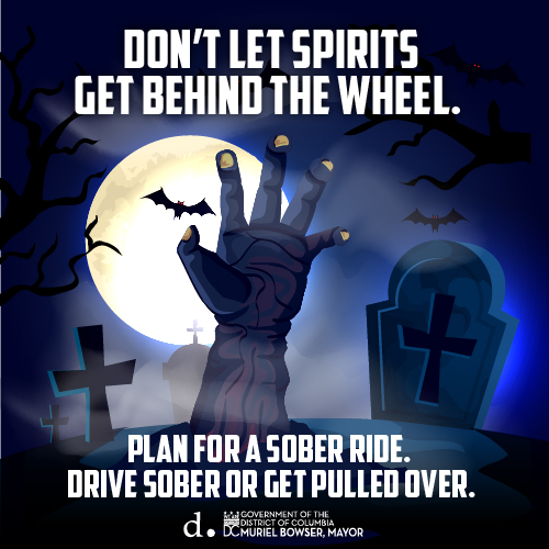 #DC, if you’re sipping a potion, drinking something boo-zy 👻, or indulging in a witch’s brew, DON’T get behind the wheel. Call a sober friend, rideshare, or taxi—to get you home safely &amp; ensure your #Halloween fun doesn’t end in a nightmare 😱. #BuzzedDriving is drunk driving.