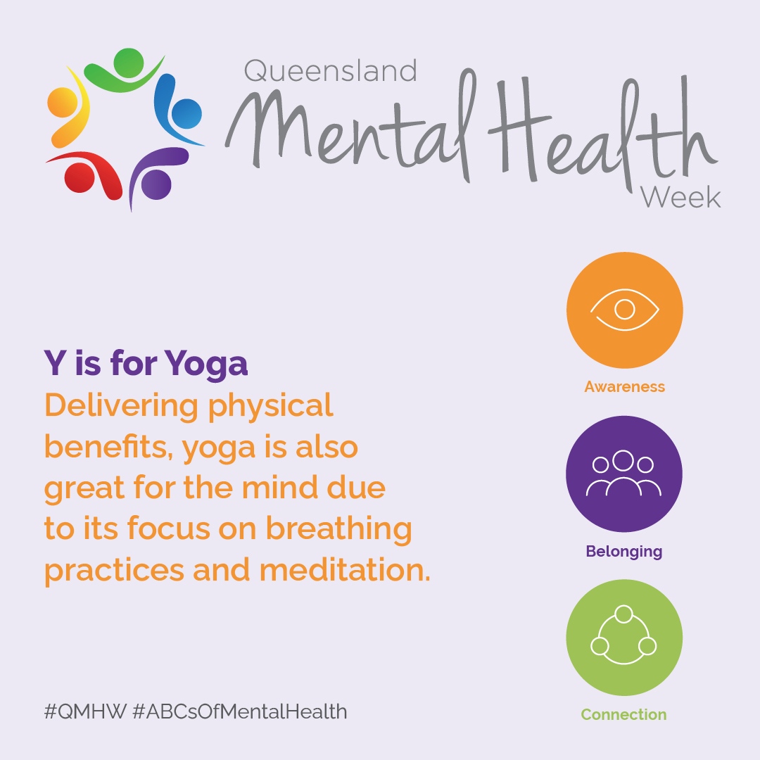 🧘 Yoga focuses on strength, flexibility and breathing to boost your physical and mental wellbeing 🧠

Here is a beginner yoga sequence from Healthier. Happier. 👉️bit.ly/3TK1IW6

#ABCsOfMentalHealth