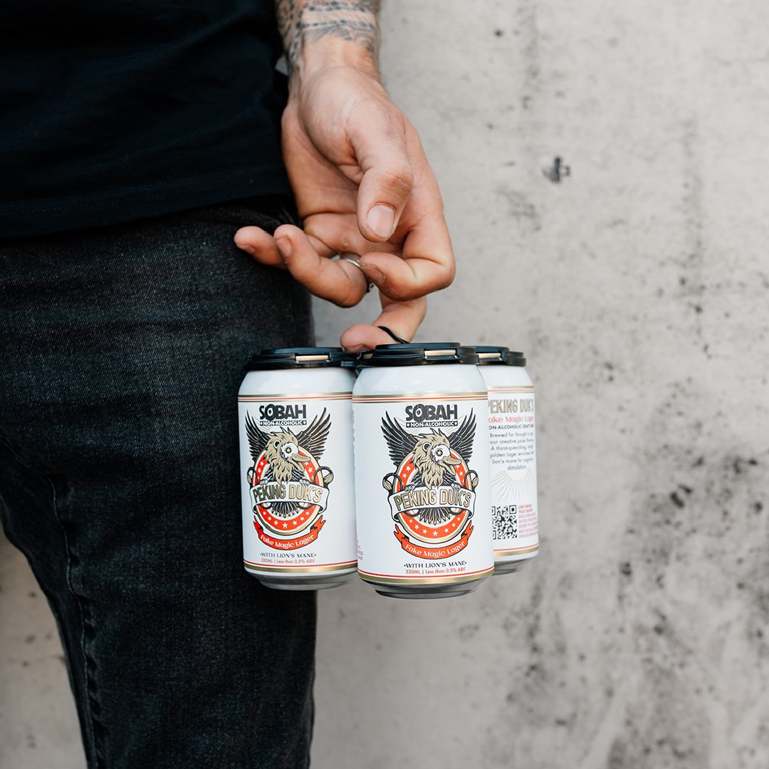 We made a beer with @pekingduk! SOBAH is so stoked to share this with you! Launching today and ONLY AVAILABLE from @ING_Aust inggoodfinds.market #pekingduk #sobahbeer #socialenterprise #businessforpurpose #nonalcoholicbeer