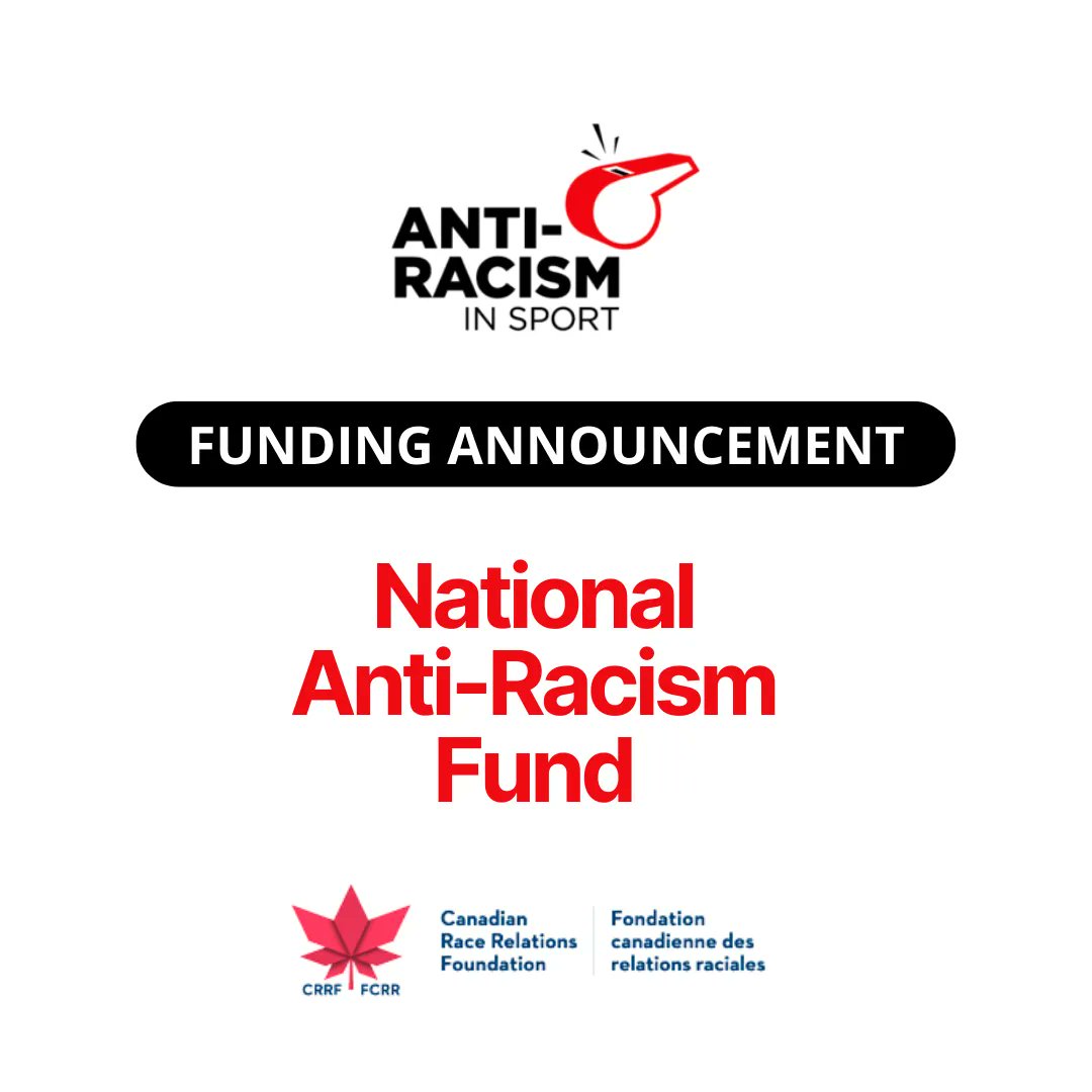 AntiRacismSport's tweet photo. We're excited to announce that the Anti-Racism in Sport Campaign was one of the recipients of the 2022 National Anti-Racism Fund from the Canadian Race Relations Foundation. Visit https://t.co/80BNnlCLtK for more information
#antiracisminsport #crrf #antiracismincanada #arisc https://t.co/vD15qlvu16