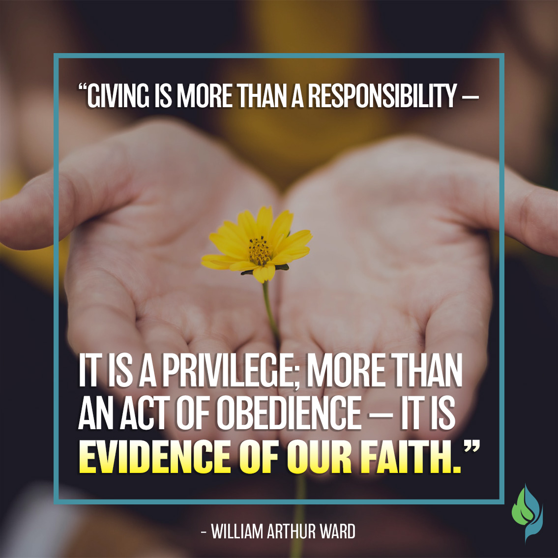 Giving our time, money and talents is a part of our faith. What does giving look like in your life? #GoodStewards