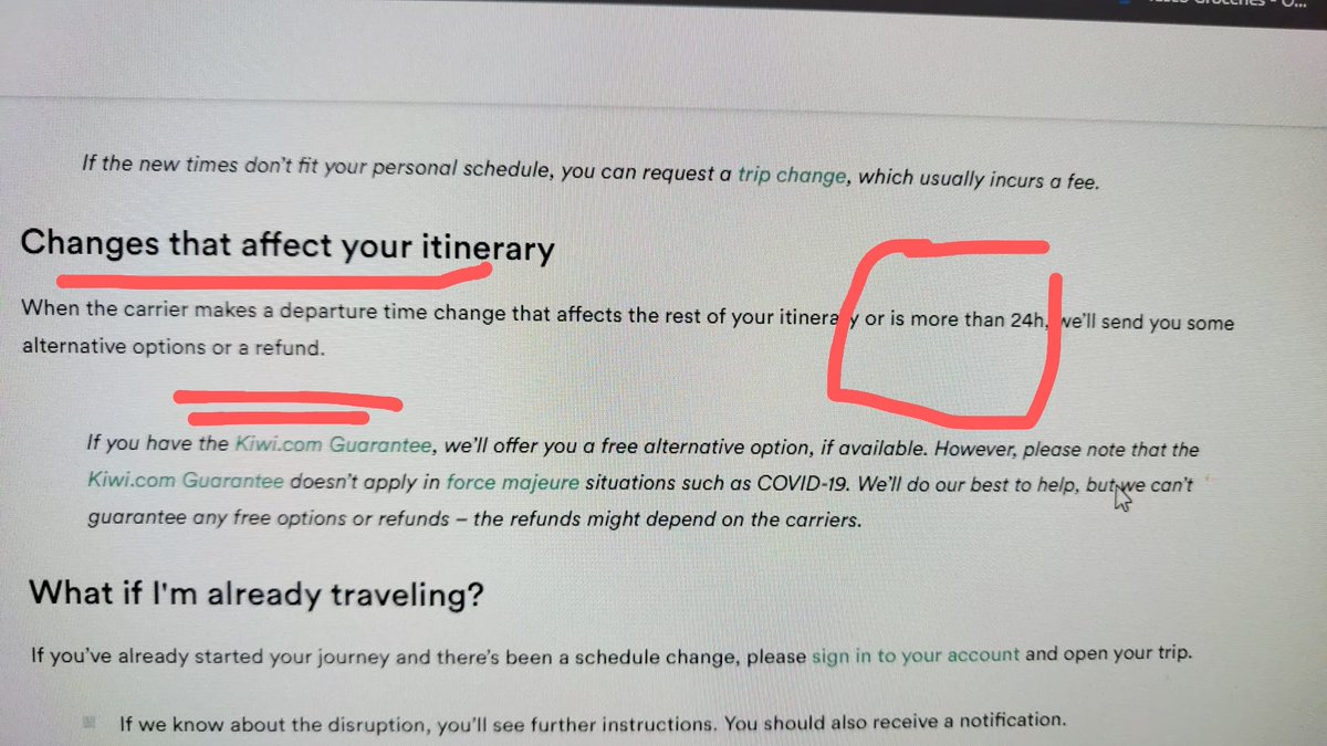 bigcache's tweet photo. @kiwicom247
 My flight departure changed more than 26 hours and tech support keep saying I cannot get  refund or a  change without fee,it's like speaking to a wall, this is exactly the opposite of what you state in your webpage. Bn: 239983920, please i need a resolution asap https://t.co/rsKf2jThEm