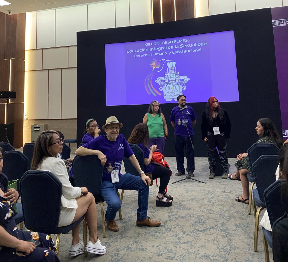 CisesMx's tweet photo. Las y los docentes de #CISES: Karla Barrios, Misael Rodríguez y Diana Neri en el Congreso Integral de la #Sexualidad: #DerechoHumano y Constitucional en #Mérida, #Yucatán de la @femess. https://t.co/G11RWwoJaM