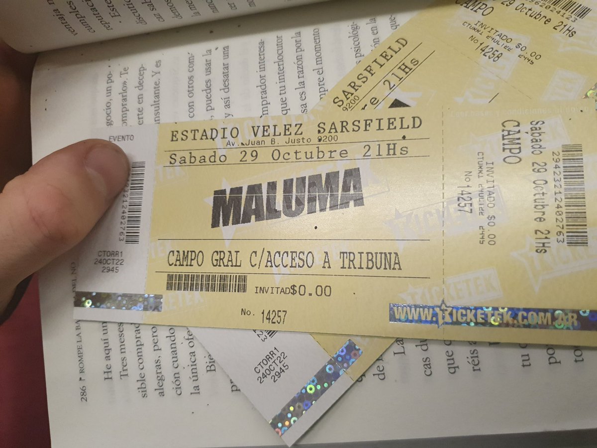 33_PabloLopez's tweet photo. Vendo dos entradas para el consiento de maluma....
Interesados 1132003971
Que se pudra dale que son solo 2 https://t.co/iCIKMuZrTw