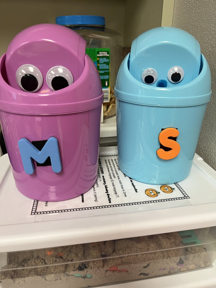These little cans are so engaging for my emerging Kinders. Today we sorted picture cards by first sound. They love feeding them and we make them say thank you in silly voices too. I am loving the smiles and success I’m seeing!