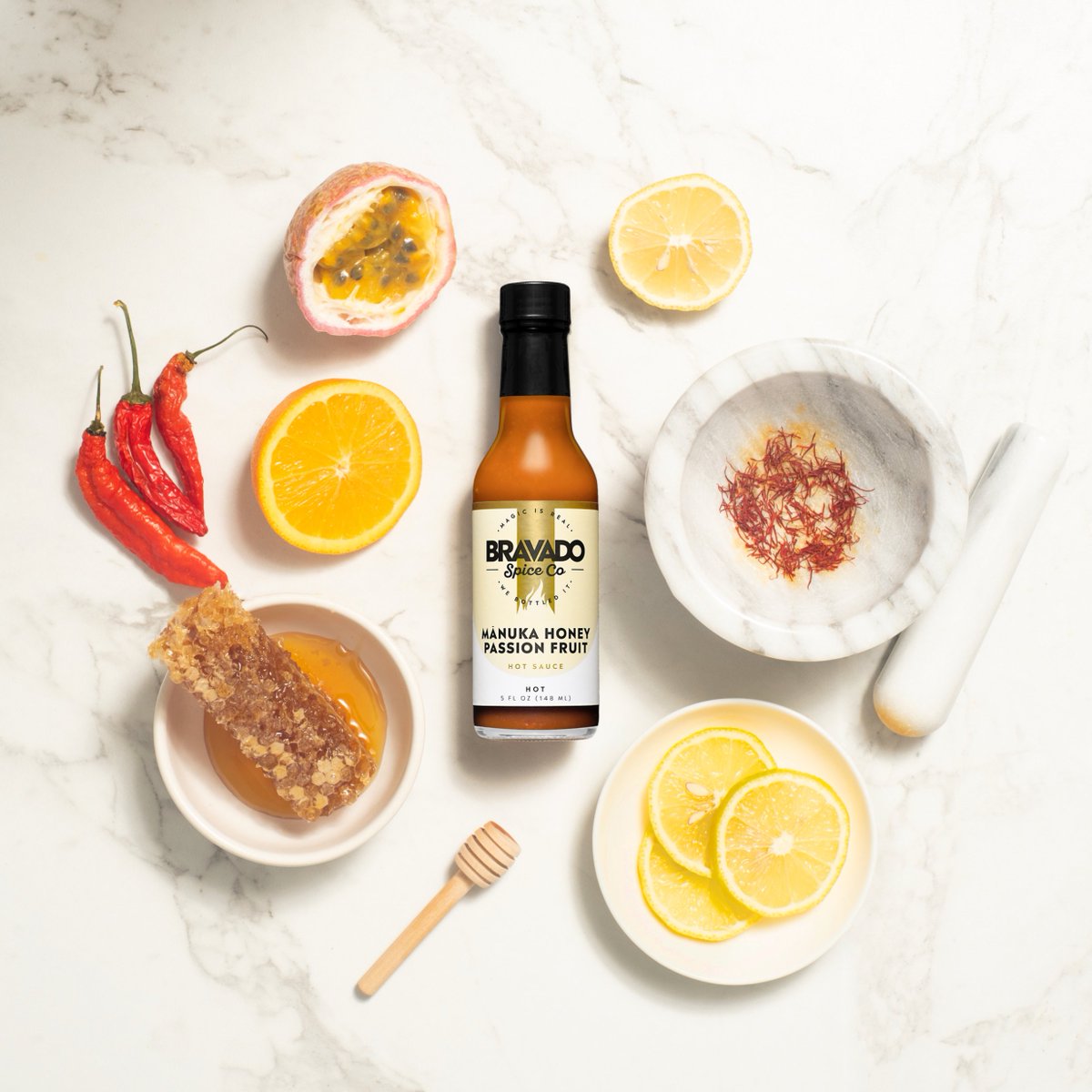 Manuka Honey Passion Fruit Hot Sauce — the new member of the #TeamBravado family.

LINK BELOW to shop. Oh, and check out that new website while you’re at it. 😉 

bravadospice.com