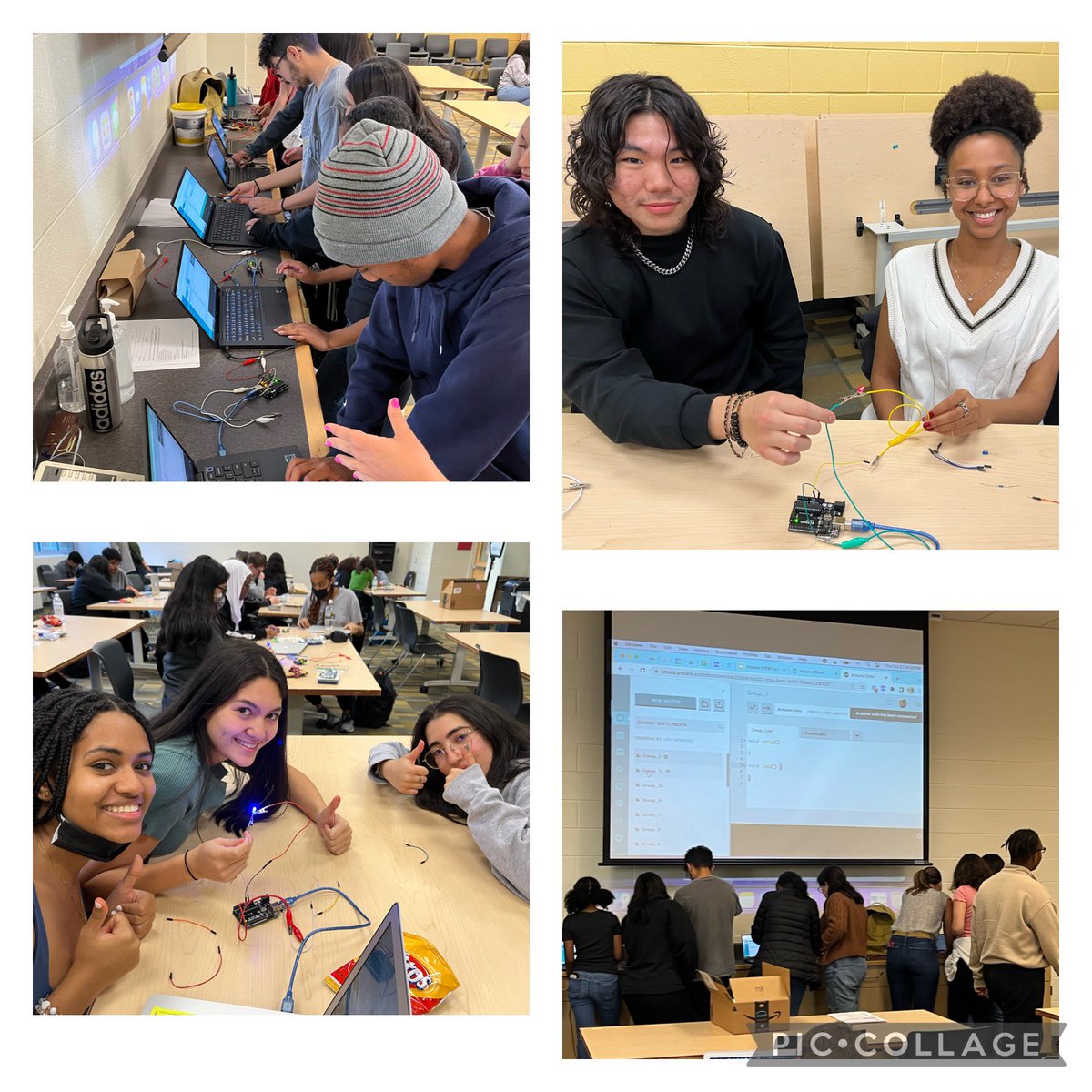 WHS_Maitland's tweet image. Reinforcing Wakefield’s #STEM Club circuitry learning w/Julia from @CodeHS. Energizing to see the excitement about learning to code using #Arduinos. @principalWHS @SuptDuran @APS_STEM @DEI_APS @wakefieldptsa @WHSHappenings