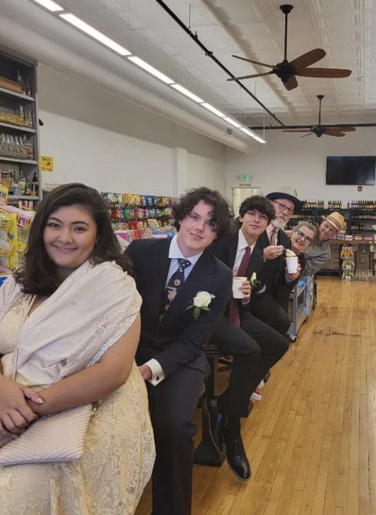MassStreetSoda's tweet photo. Congrats to Julia and Dexter. After getting married at the Courthouse across the street, they brought their wedding guests into the shop for celebratory floats. #massstreetsoda #unmistakablylawrence #weddingfloats https://t.co/toHUNi3dQM