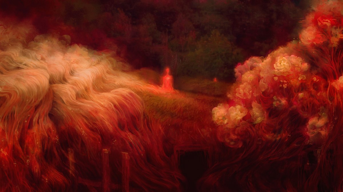 Field — Dark art rising || <a href="/SuperchiefNFT/">SuperchiefGalleryNFT</a>

In honour of Halloween, taking open offers for piece 🎃👻🌟 Available <a href="/objktcom/">objkt</a> || #DarkArtRising 

— LINK to piece in comments