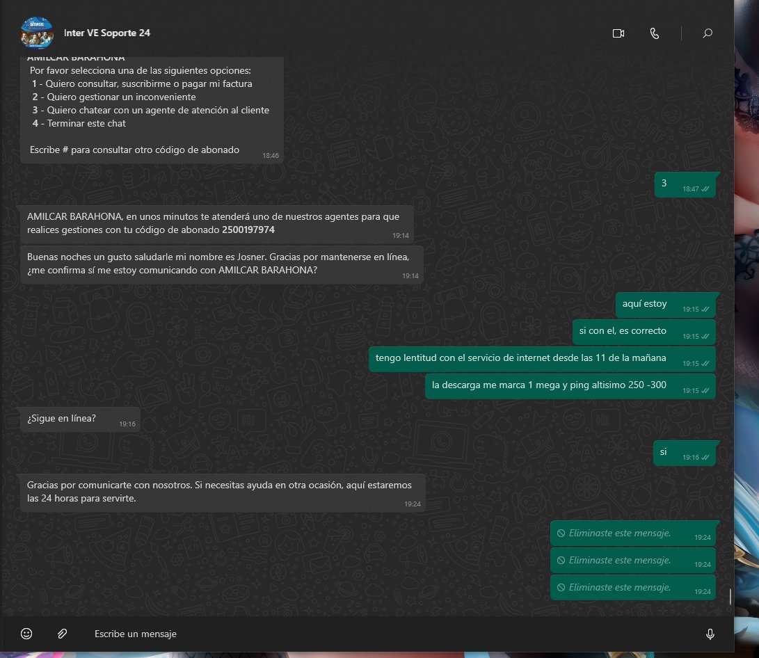 ArKhaleM's tweet photo. @TuMundoInter @InterCliente de nuevo cierran el chat => sera que los usuarios nos tenemos que poner de acueros y hacerlkes una denuncia ó demanda colectiva para que mejoren? https://t.co/5gKwNGx2Gy