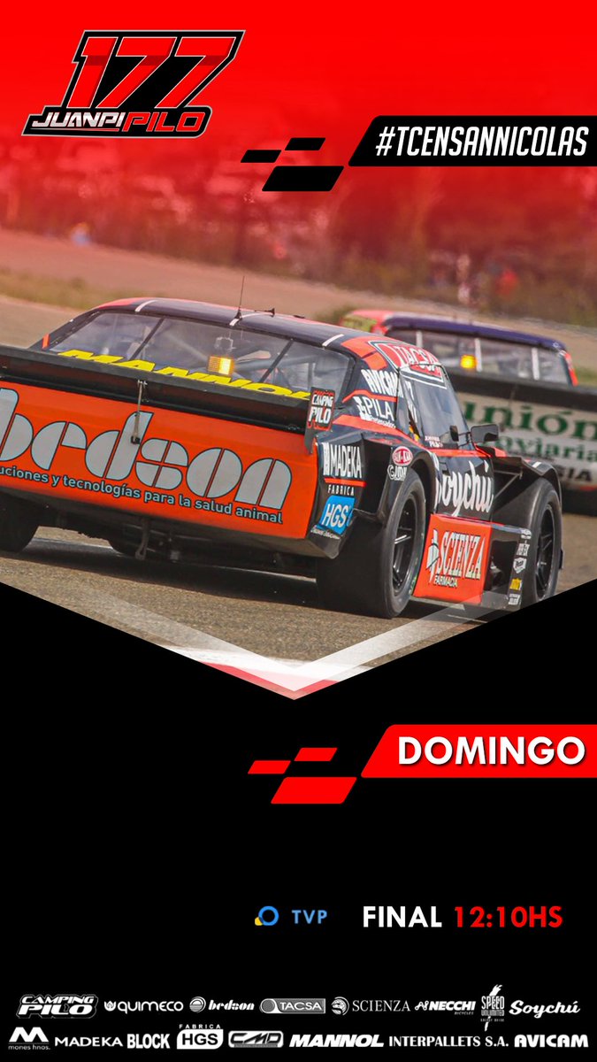 ⏰ Estos son los horarios para el #TCenSanNicolas 👉 Ya estamos listos para el arranque de una nueva fecha de #TCPista! @EQUIPOJPCARRERA 

📺 <a href="/TV_Publica/">TVP</a> | <a href="/canaldeportv/">DEPORTV</a> | <a href="/motorplaytv/">MotorPlay</a> 

📱 @mtintegralpress | 📸 <a href="/DamianBarisch/">Damian Barischpolski</a>