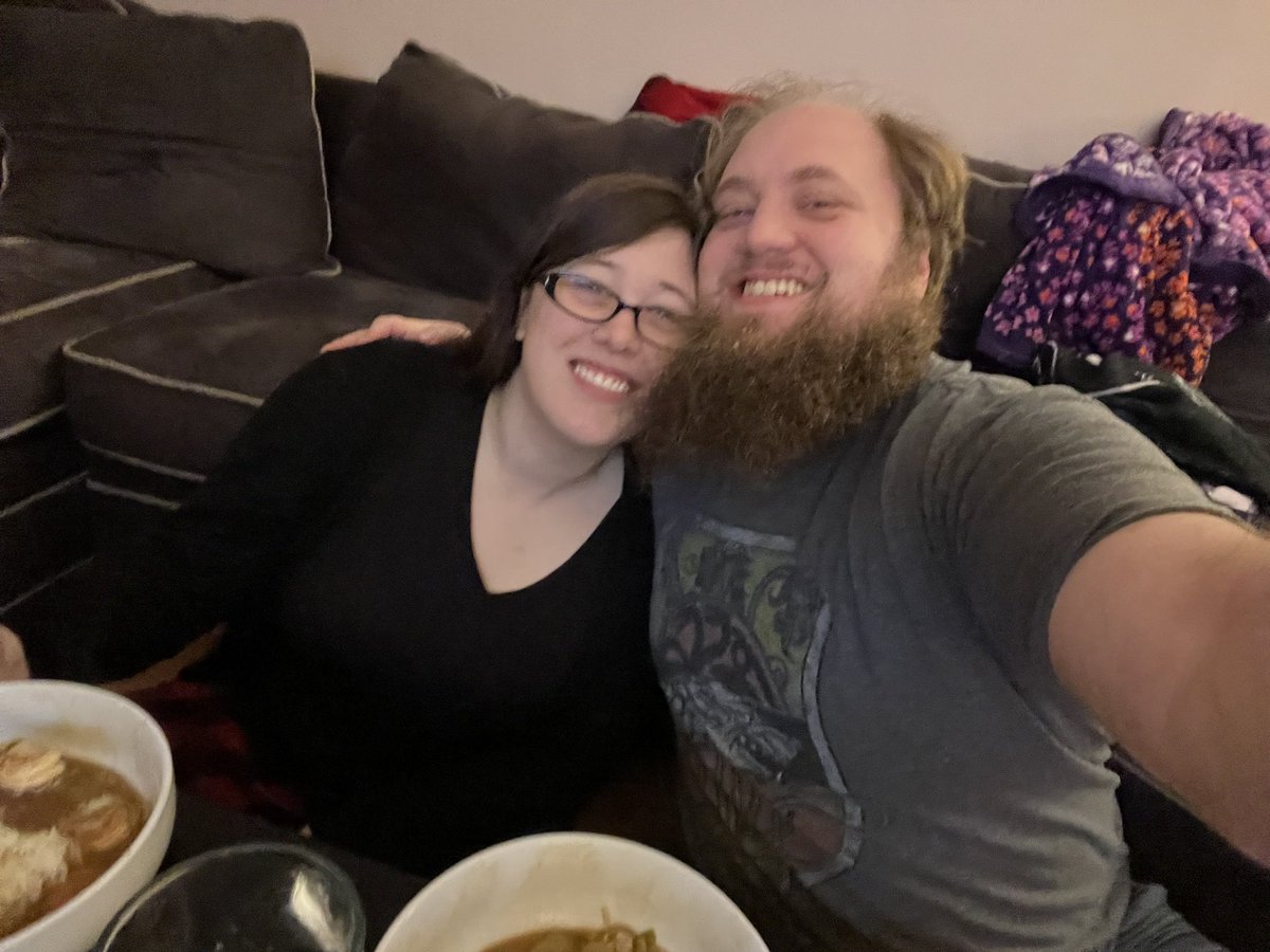 SDaemons's tweet image. At home date night with the awesome @pointymonster. She makes great gumbo!