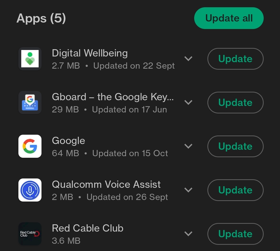 wanfungyeung's tweet photo. Love how much freedom I have over 'manual' updates. Both screenshots within 24 hours. @Google @GooglePlay @Android https://t.co/1ZhiHDH9nF