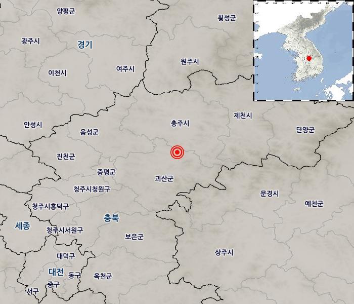 KMA_earthquake's tweet photo. [지진정보] 10-29 08:27 충북 괴산군 북동쪽 11km 지역 규모4.1 계기진도 : 최대진도 Ⅴ(충북),Ⅳ(경북),Ⅲ(강원,경기,대전) https://t.co/22l6pRl777
