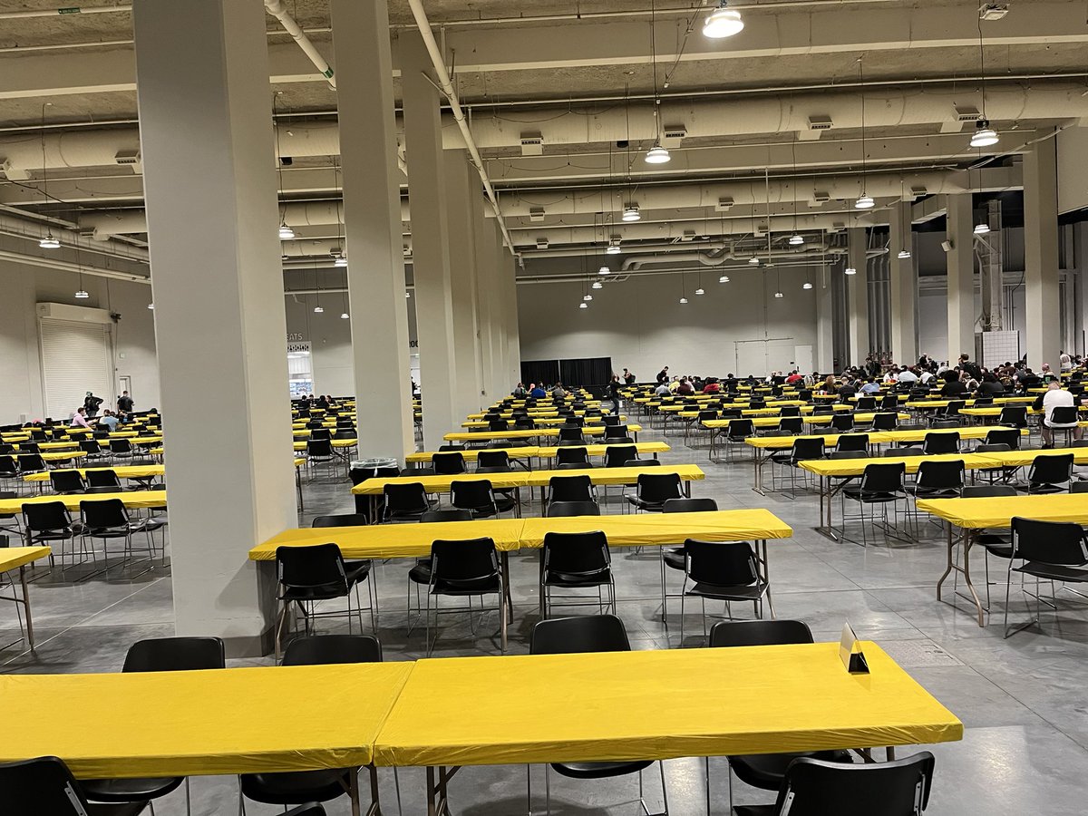 BoshNRoll's tweet photo. Picture 1: The crowded, sweaty, standing room only tournament hall at Magic 30.

Picture 2: The empty command zone.

The future of Magic is casual though https://t.co/Z8JWFrfBjP