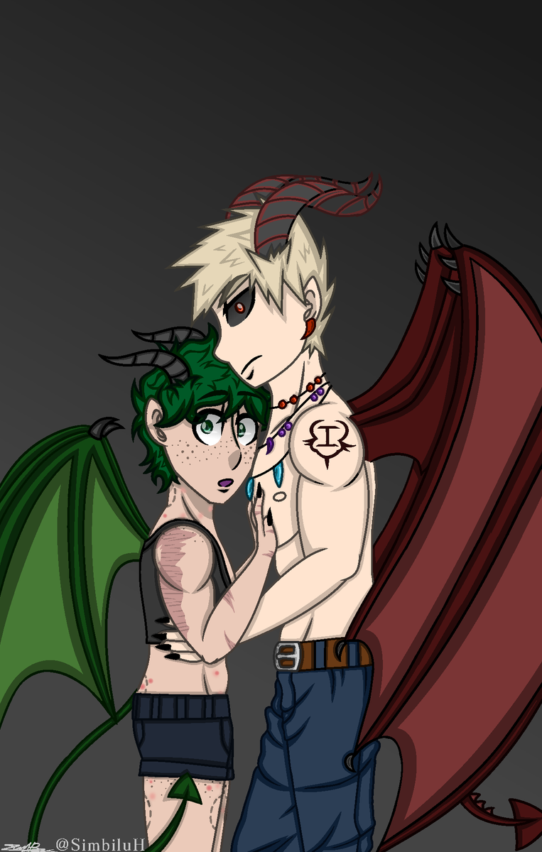 SimbiluH's tweet photo. Primer día del #ScaryWeekBkDkBk Kacchan y Deku íncubos, en un universo ABO
Izuku es Omega y Katsuki alfa 🤭
#katsudeku #BHA #bakudekuart https://t.co/YNrf191Qbm