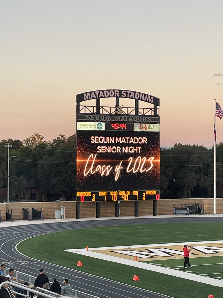 Senior night!!! From Patlan to Barnes to SHS!!! Feeling a little emotional but incredibly proud 💛🖤#Classof2023 #WeAreSeguin