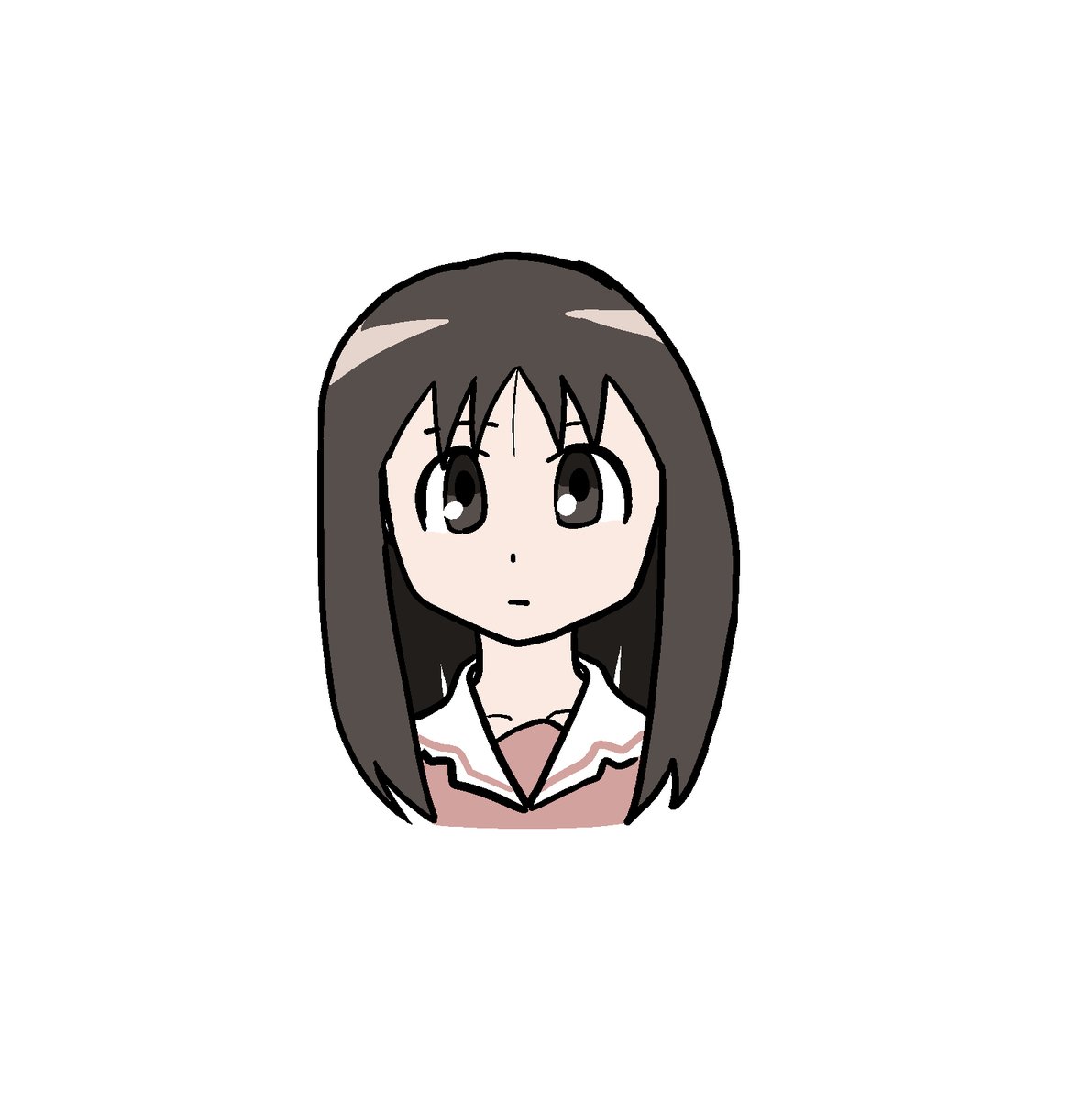 1girl solo school uniform simple background white background long hair looking at viewer  illustration images