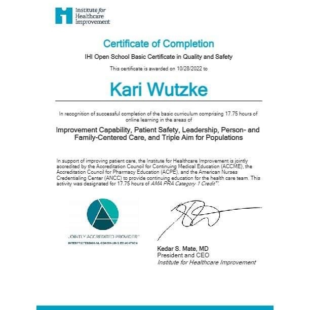 KariW1967's tweet photo. Proud to announce that after 6 months I have FINALLY completed my course with Institute for Healthcare Improvement - IHI and BC Patient Safety &amp; Quality Council 

I was VERY impressed with this course and all that it had to offer. 
#bcsafety #IHI #patientvoicesnetwork https://t.co/CU0TcpI5EH