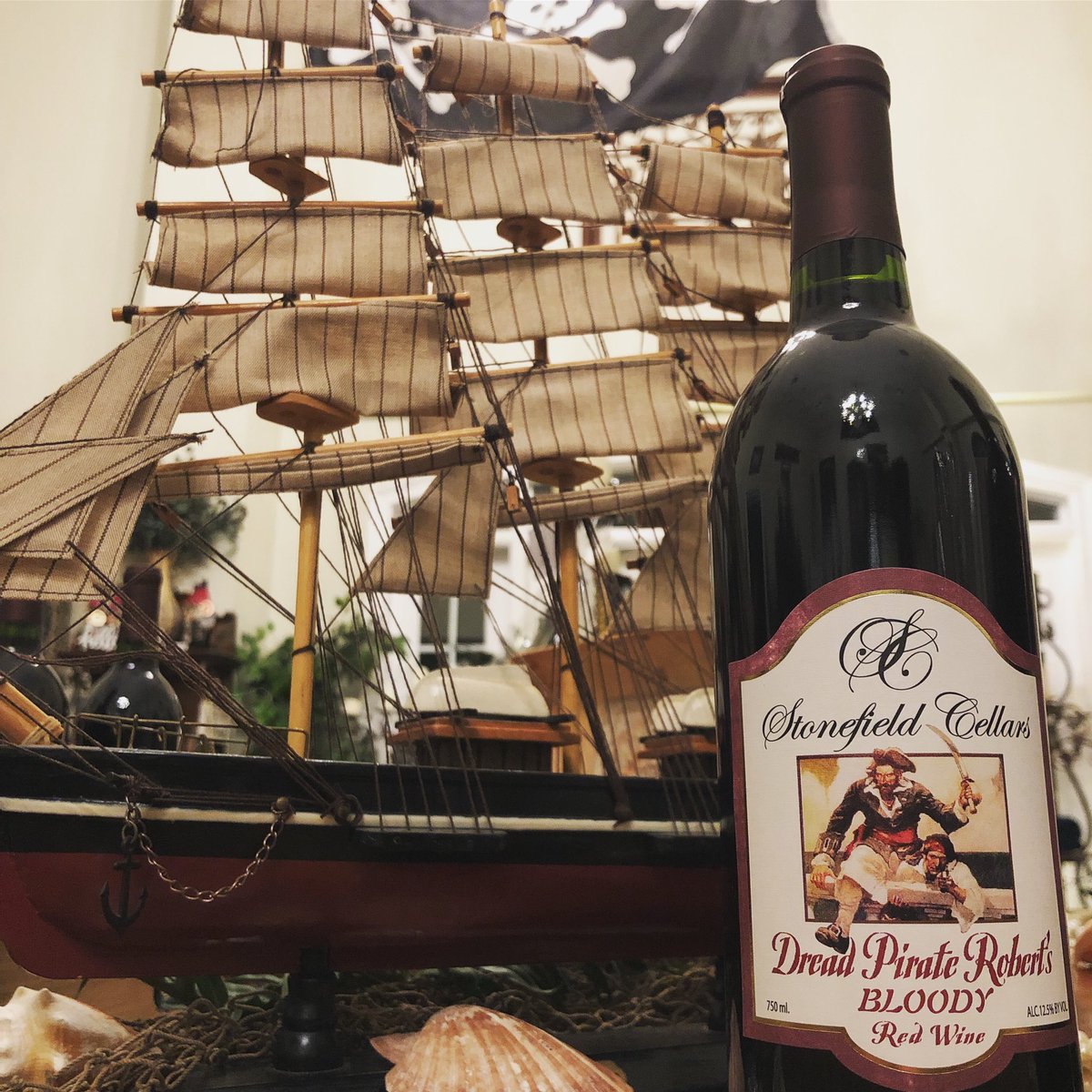 StonefieldWines's tweet photo. Arg, matey! The Dread Pirate Robert sails again this weekend! Our winery will be open &amp; decorated Saturday (12-6pm) &amp; Sunday (1-6pm) in our best pirate regalia for Halloween. Come out and enjoy a bottle of wine- costumes welcome! 🏴‍☠️🍷 https://t.co/58pjPBPAIG