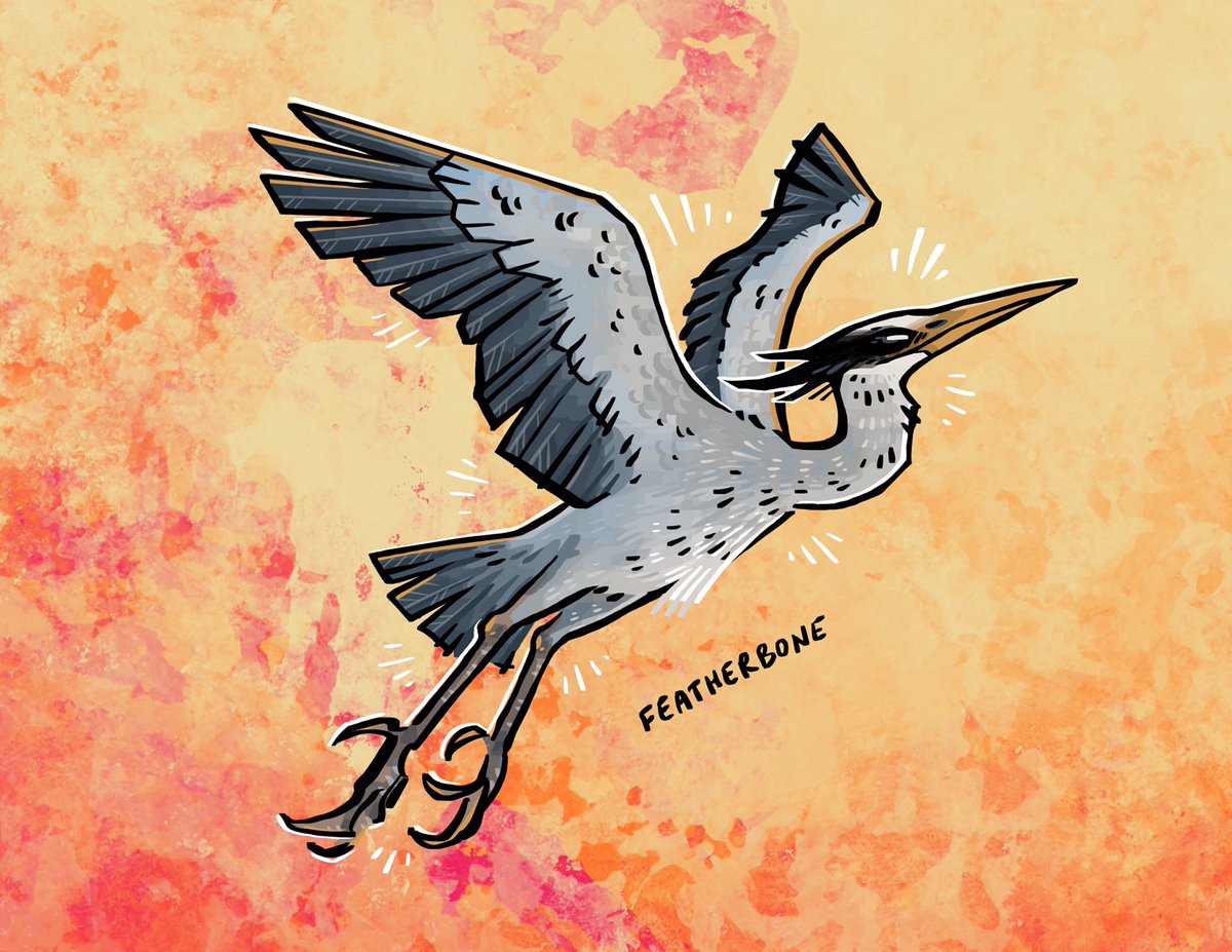 Featherboneart's tweet photo. Great blue heron https://t.co/YwjFXCYgvO