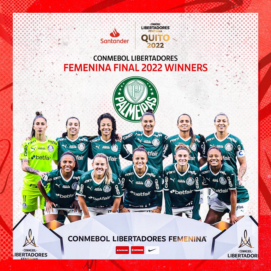 ¡FELICITACIONES <a href="/Palmeiras/">SE Palmeiras</a>!

Campeonas de la <a href="/LibertadoresFEM/">CONMEBOL Libertadores Femenina</a> 2022 👏