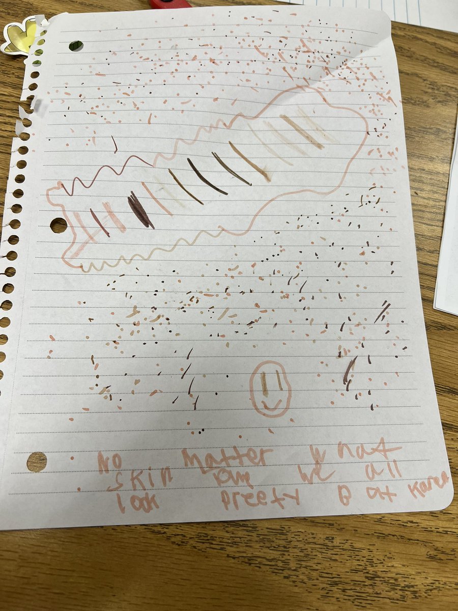 chatchatlw's tweet photo. Rainy day recess means drawing time I’ll cherish this photo. “No matter the skin tone we all look pretty” https://t.co/2xkgLgUU1x