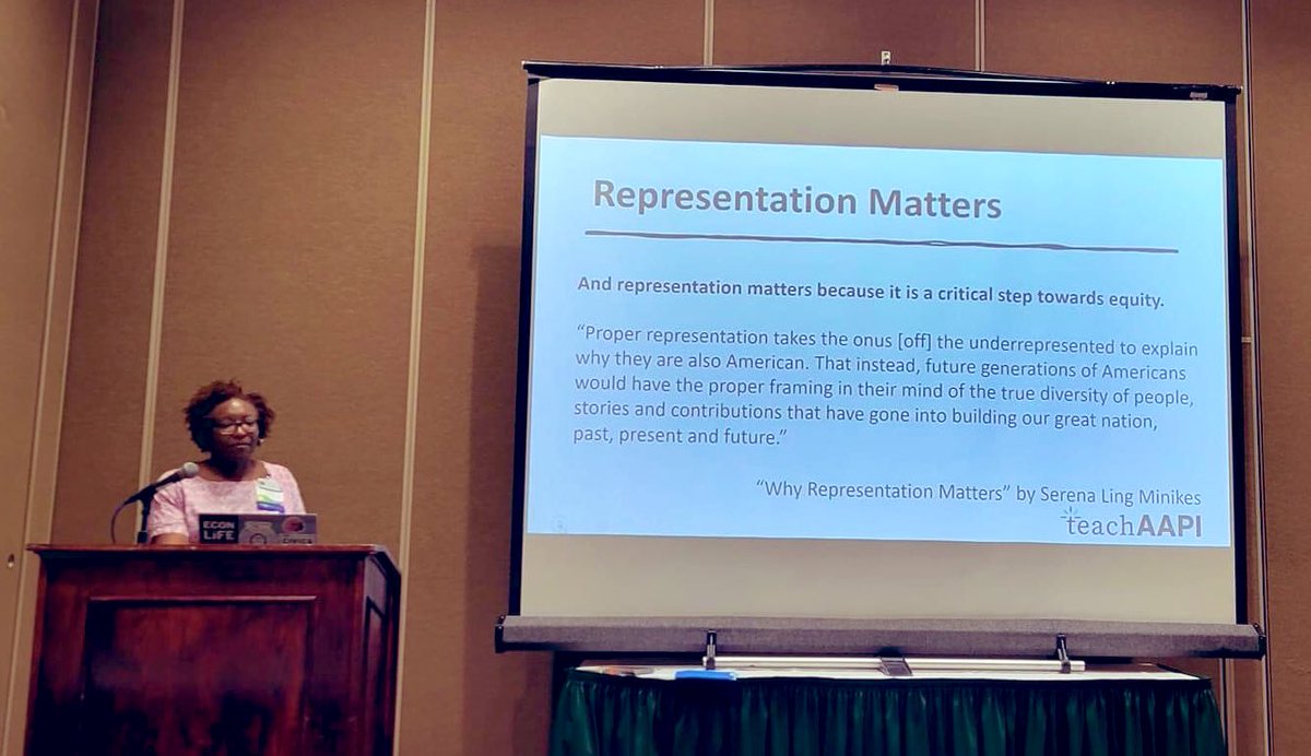 @RCPS_SS Coordinator, Virnilisa Printup, leading a session on including voices in SS curriculum at this year’s @GASocStudies conference!