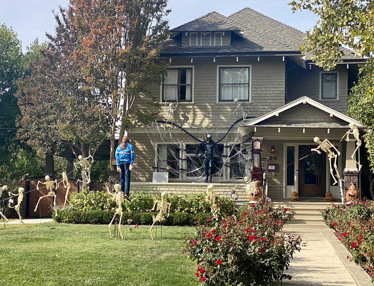 East Sac Stranger Things fans, go check out this amazing Halloween display the corner of 39th and M. Probably even better at night! #strangerthings #vecna #maxine #eastsacramento #sacramentohalloween #strangerthingshalloween