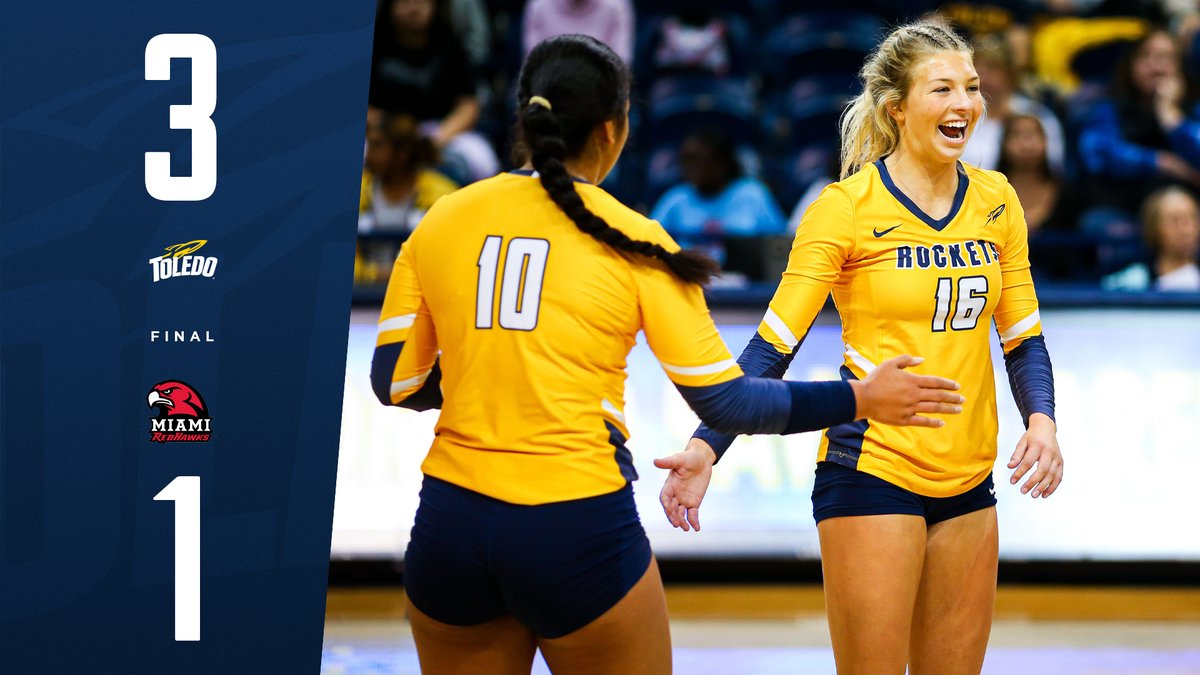 Toledo_VB's tweet photo. Rockets Win!

We hold on to win the fourth set and open our weekend with a victory at Miami! https://t.co/aXkvBu5hHG