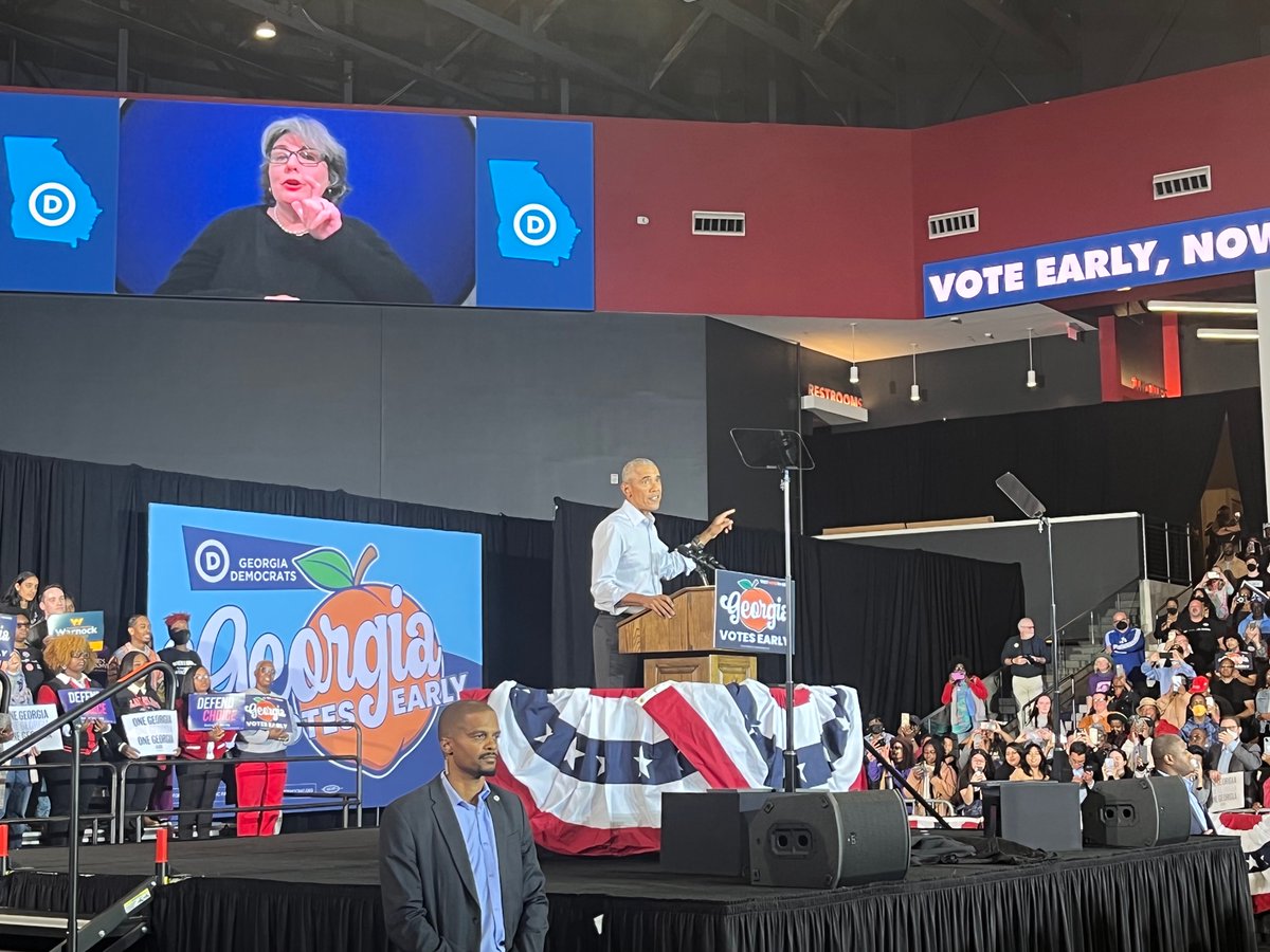 “I’m here to ask you to vote.” -@BarackObama rallies Georgia voters for @staceyabrams @ReverendWarnock