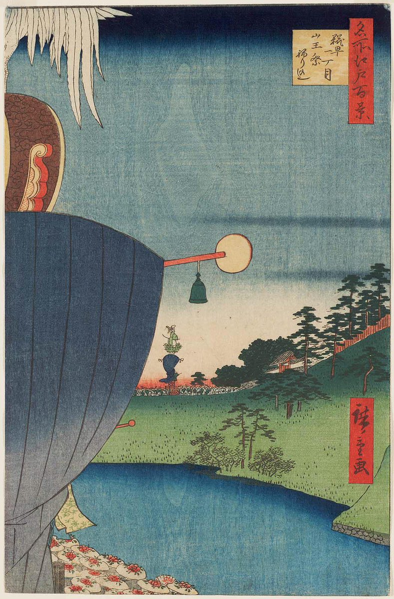 ando_hiroshige's tweet photo. # 51, Sannô Festival Procession at Kôjimachi 1-chôme, from the 1852 series One Hundred Famous Views of Edo https://t.co/yZaTEDq9Y4