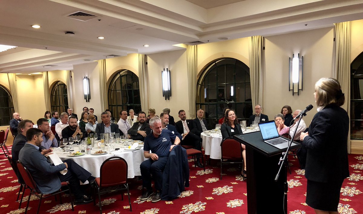 NSWsensing's tweet photo. . @circular_aus Chair @terrimbutler gave a closing address at last night’s Innovation in the Circular Economy dinner reinforcing themes of the last 2 days: #collaboration, #innovation &amp; exchange of ideas that translate to solutions in #circulareconomy.
 #sustainability #IITCE2022 https://t.co/mbTc9rM8EO