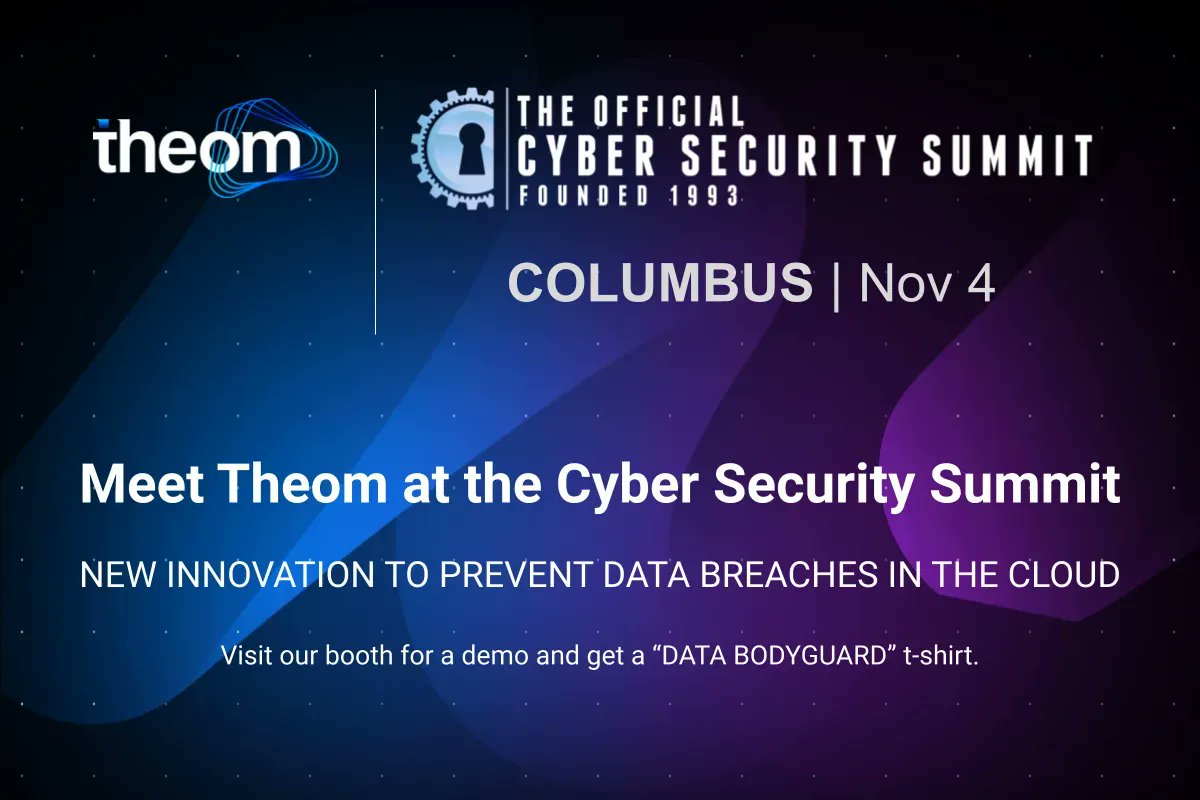 theom (@theomsecurity) on Twitter photo Visit Theom at <a href="/CyberSummitUSA/">Official Cyber Security Summit</a> Columbus OH. See a new way to prevent #databreaches in the cloud. Theom understands data & identities to build guardrails that protect data. No agents & no data taken out of your environment --> value in minutes. #cloudsecurity #DataSecurity Visit Theom at <a href="/CyberSummitUSA/">Official Cyber Security Summit</a> Columbus OH. See a new way to prevent #databreaches in the cloud. Theom understands data & identities to build guardrails that protect data. No agents & no data taken out of your environment --> value in minutes. #cloudsecurity #DataSecurity