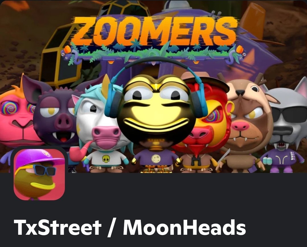 MoonHead ZooMers: what? why? 

<a href="/MoonHeadsIO/">MoonHeads🦇🔊</a> are the official NFT of <a href="/txstreetCom/">TxStreet</a>.

TxStreet's primary objective is blockchain education for the masses, normies &amp; degens alike, accomplished through visually representing blockchain transactions in real-time. 

1/🧵