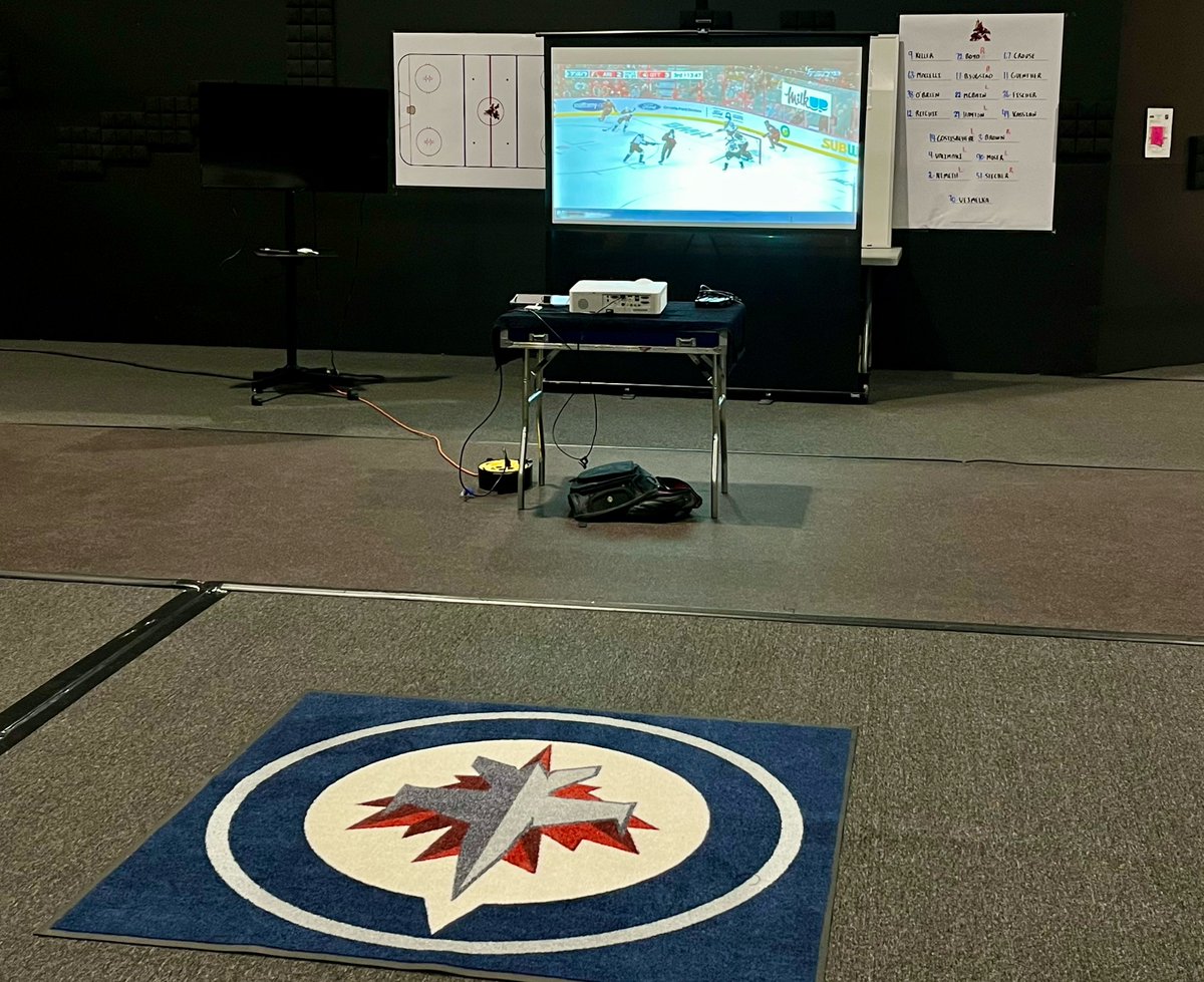 mattprefy's tweet photo. Temporary visiting video setup in Tempe. 🏒📹

#NHLJets https://t.co/nYaE3RgLsF
