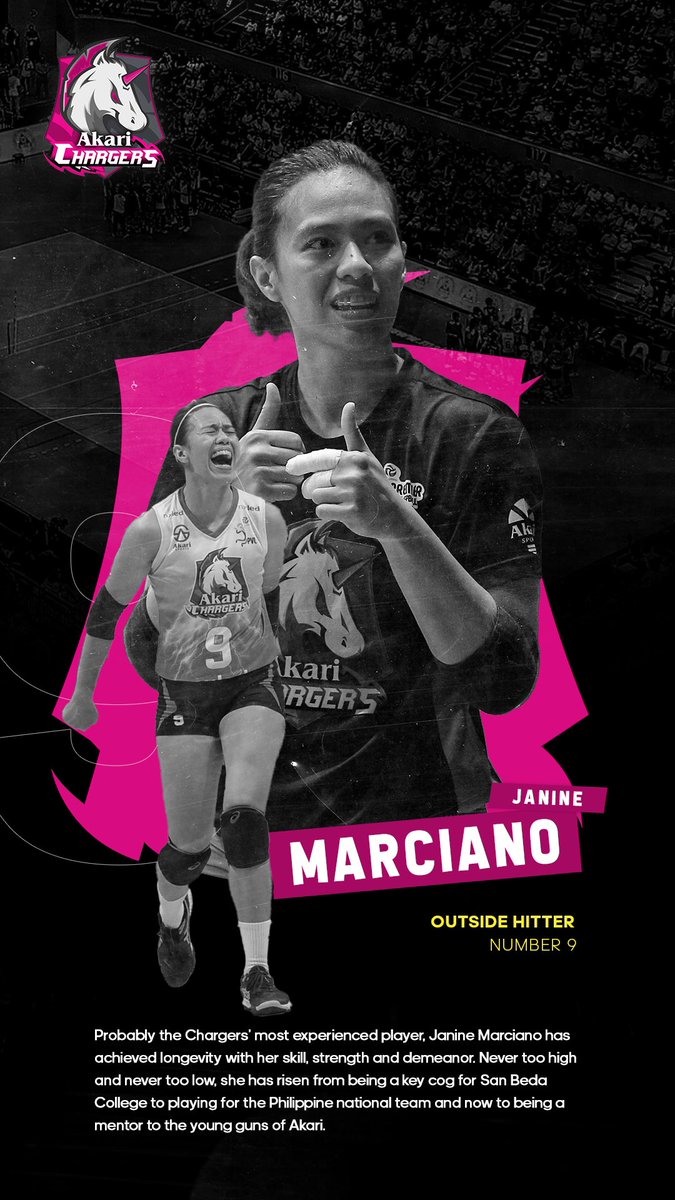 AkariChargers's tweet photo. Meet our veteran leaders who never get tired of reminding our young guns of what it takes to succeed in the world of pro sports. ⚡️💖 #AkariRising #MVPris #SuperMarci https://t.co/6IqLgZ1HFb