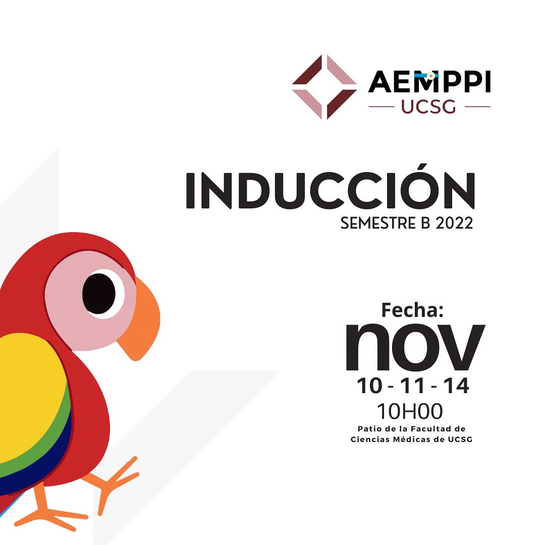 AemppiU's tweet photo. ♦️MENSAJE DE AEMPPI UCSG♦️

AEMPPI UCSG en conjunto con todo su directorio local tiene el agrado de invitarte a la Inducción del semestre B-2022. 
Acércate y conócenos, somos la Asociación de Estudiantes de Medicina para Proyectos e Intercambios de la UCSG. https://t.co/kombqhsAKc