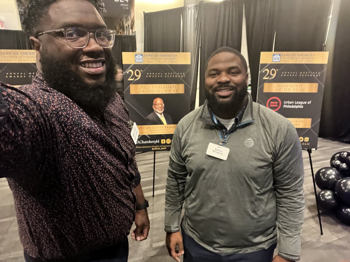 Haraan_S's tweet photo. Had a great time this week going out to celebrate black excellence at the African American Chamber of Commerce Award Ceremony and supporting our local heroes the Septa Police force thank you guys for having welcoming us so warmly! #firstnet #lifeatatt #signaturestars #OHPAcalypse https://t.co/GbkxlpFYEc