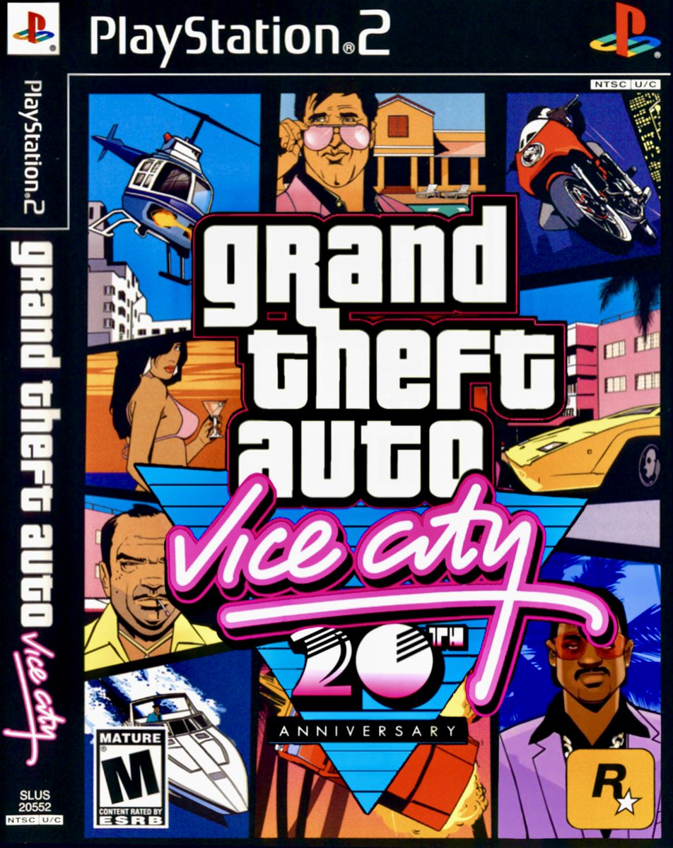GTAVI_Countdown's tweet photo. 20 years ago today, GTA VIce City was first on PlayStation 2 by Rockstar Games. https://t.co/RNEv19F0wJ
