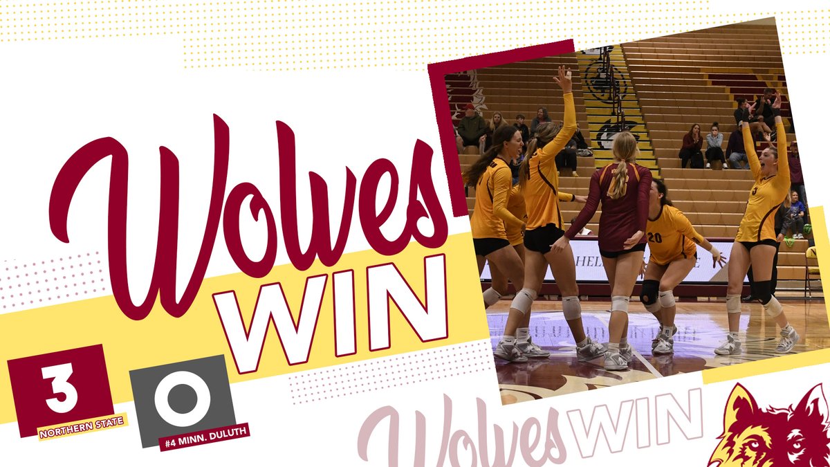 WolvesAthletics's tweet photo. #WolvesWin

@nsuwolves_vb upsets #4 Minnesota Duluth in an NSIC sweep‼️

🅆🄾🄻🅅🄴🅂 🄻🄴🄰🄳🄴🅁🅂
S. Gaul: 12 K, .333 A%, 10 D, 3 BLK
T. Buckley: 12 K, .417 A%
H. Thompson: 10 K, .563 A%
K. Walker: 35 A, 4 BLK

#GoWolves🐺 | #maroonNgold🐾 https://t.co/cOj1MV7pnB