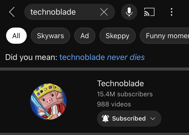 Technoblade Never Dies!” Splash text add to Minecraft by Mojang 🐷 👑, Technoblade