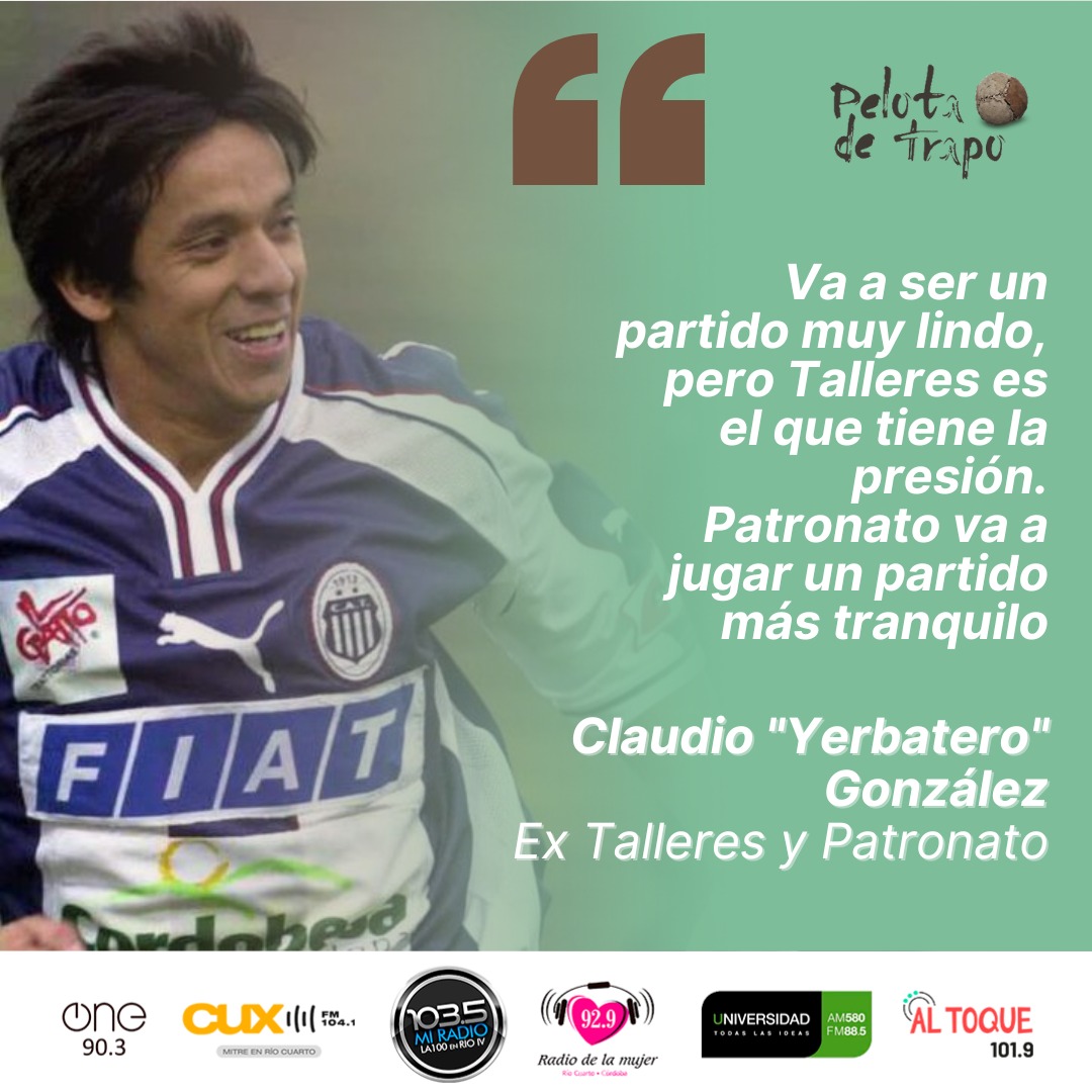 El domingo se juega la final de la Copa Argentina y hoy pasó por Pelota de Trapo un futbolista que pasó por Patronato y por Talleres: Hablamos del mismísimo Claudio el Yerbatero Gonzalez. 🧉⚽

📻👉¡Escuchá la nota completa, acá cuxproducciones.com.ar/not.php?id=2784