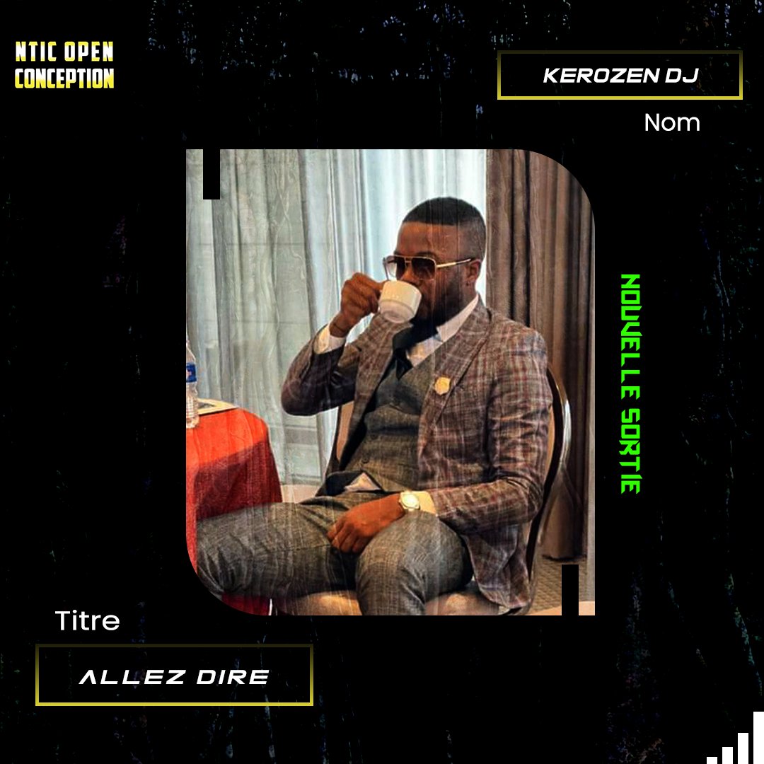 consultant225's tweet photo. Nouvelle sortie 🌟 🎼🎶
Disponible sur #Youtube
Allons écouter 🦻‼️
Artiste : @dj_kerozen
Title : Allez dire 🎶
➖➖
#nticopenconception
#media #freestyle #musique #music #ci #abidjan #cotedivoire #coversong #trace #covers #civ225 #punchline #single #youtube #coupedecale https://t.co/y1awrqCvm7